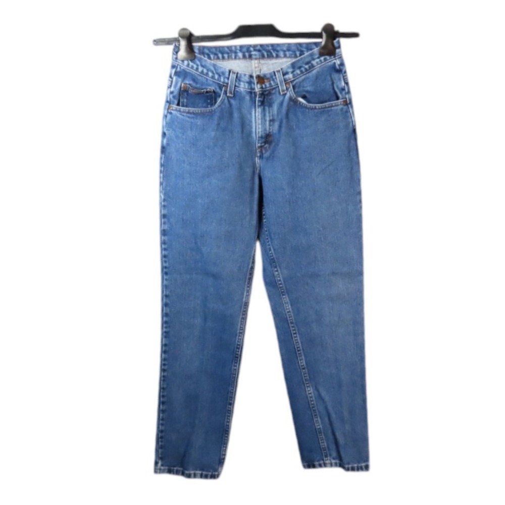 VTG Y2K Lee Riders Jeans STONEWASHED Mid Rise STRAIGHT LEG Mom Baggy 8 (28x31")